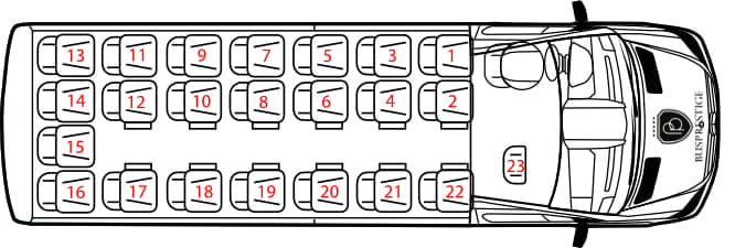 Bus prestige seat 22+1+1